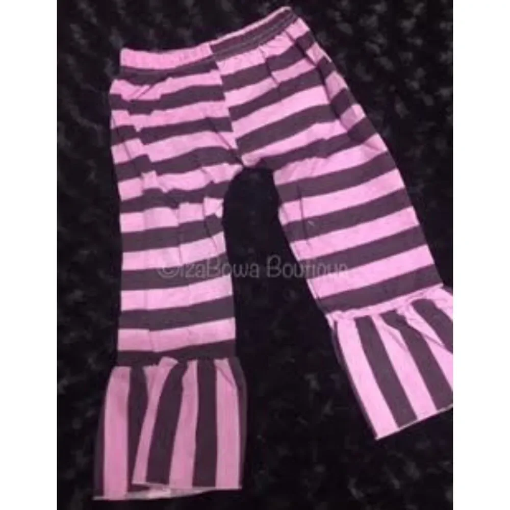 Purple Stripe Boho Dress and Ruffle Pant Set 11462XL  6-7 years  (I)NWT Boutique